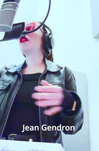 irene singing in a recording booth